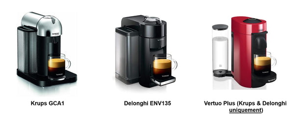 Machines Nespresso Vertuo compatibles avec une capsule rechargeable en inox