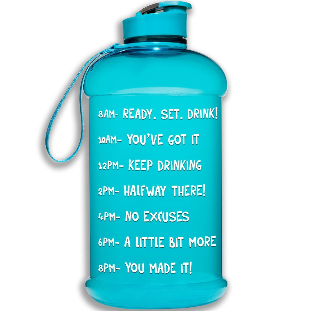 2022 Top Water Bottle with Hourly Times to Drink Marked HydroMATE