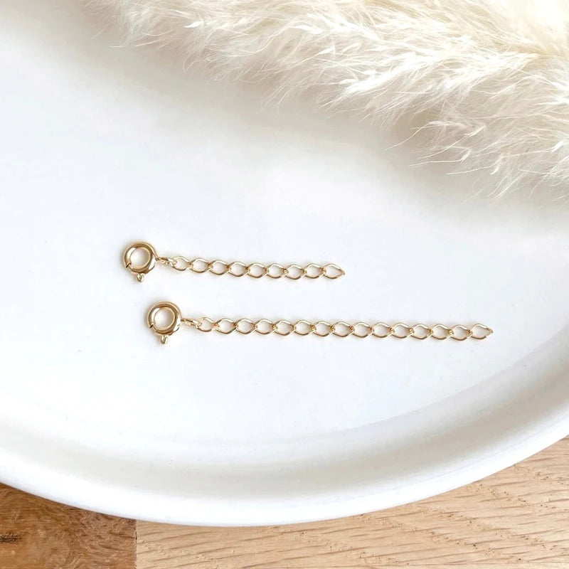 Gold-plated necklace extension chains