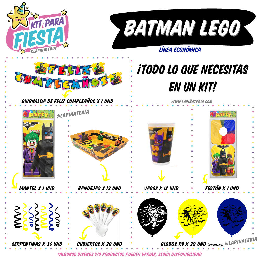 Kit para Fiesta de Batman Lego – LaPiñ®