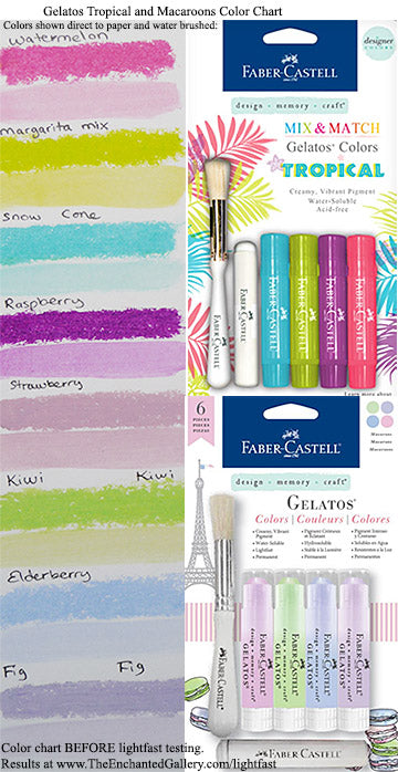 faber castell gelatos chapstick style watercolor rubber stamping coloring