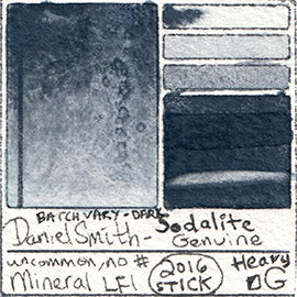 Mineral Daniel Smith Sodalite Genuine STICK Watercolor sparkle glitter gemstone rare color swatch database pigment