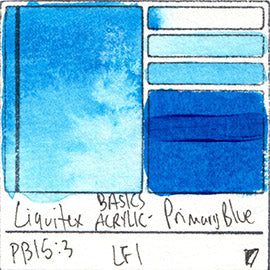 PB15:3 Liquitex Basics Acrylic Primary Blue color separating granulating pigment shimmer metallic