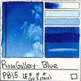 PB15 Rosa Gallery Watercolor Blue Phthalo Pigment Database