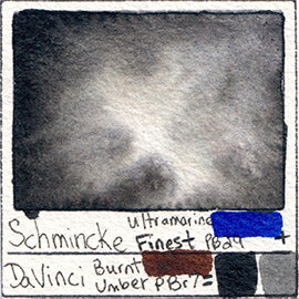 Schmincke ultramarine finest watercolor burnt umber da vinci how to mix black