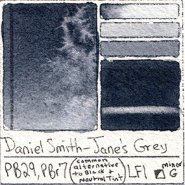 Jane's Grey Jane Blundell watercolor by daniel smith extra fine paint blue gray mixed neutral