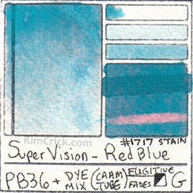 PB36 Dye Mix Supervision Tube Set Red Blue super vision 1717 fugitive lightfast pigment color art swatch compare stain lift