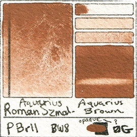 PBr11 Roman Szmal Aquarius Brown Lunar Earth Watercolor Granulating Red Terra Cotta