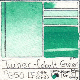 PG50 Turner Watercolor Cobalt Green Art Pigment Database