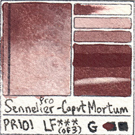 PR101 Sennelier Pro Watercolor Caput Mortum Art Pigment Database