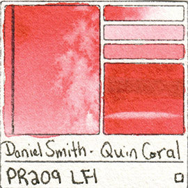 PR209 Daniel Smith Quinacridone Coral Watercolor Lightfast Pigment List Database