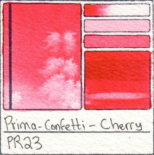 Prima Art Philosophy Watercolor Lightfast Test CONFECTIONS AND CONFETT