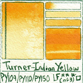 PY109 PY110 PY150 Turner Watercolor Indian Yellow Art Pigment Database