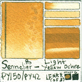PY150 PY42 Sennelier Pro Watercolor Light Yellow Ochre Art Pigment Database