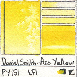 PY151 Daniel Smith Watercolor Azo Yellow Pigment Database Color Chart