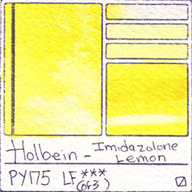 PY175 Holbein Watercolor Imidazolone Lemon Pigment Database Color Chart