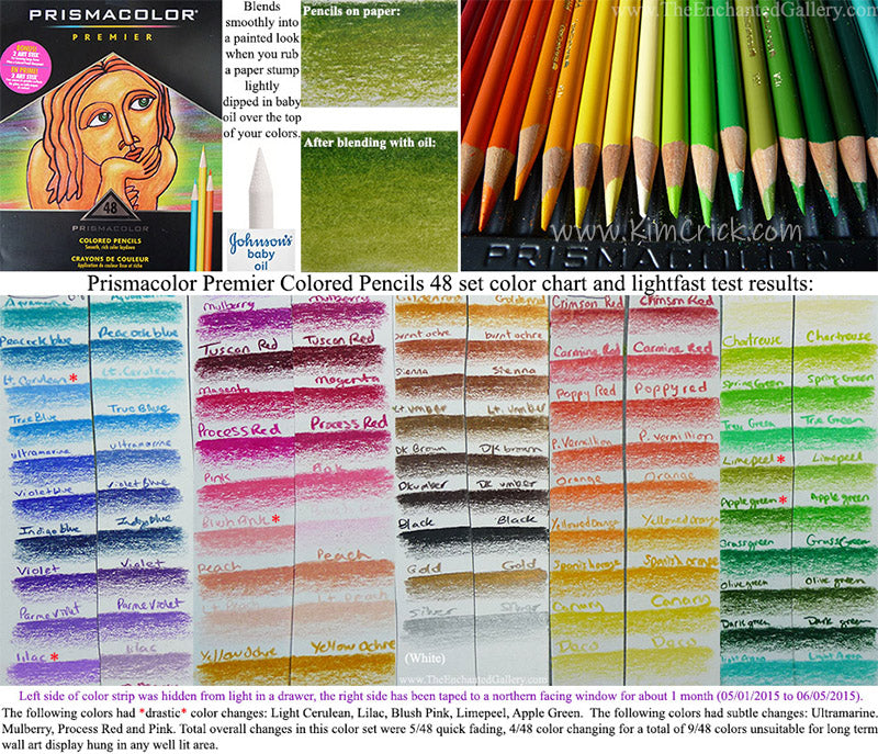 Complete List of Prismacolor Premier Colored Pencils