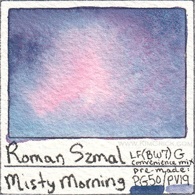 Roman Szmal misty morning watercolor aquarius color separating granulating paint