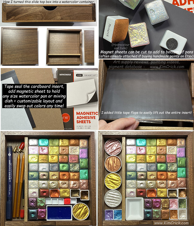 Kingart Wooden Artist Storage Box, 6-drawer, Designed Storage for Art Materials, Natural Finish