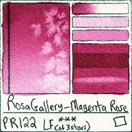 rosa gallery magenta rose pr122 pigment database watercolor review color chart