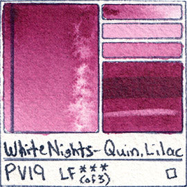 pv19 white nights quin lilac watercolor color chart swatch pigment database