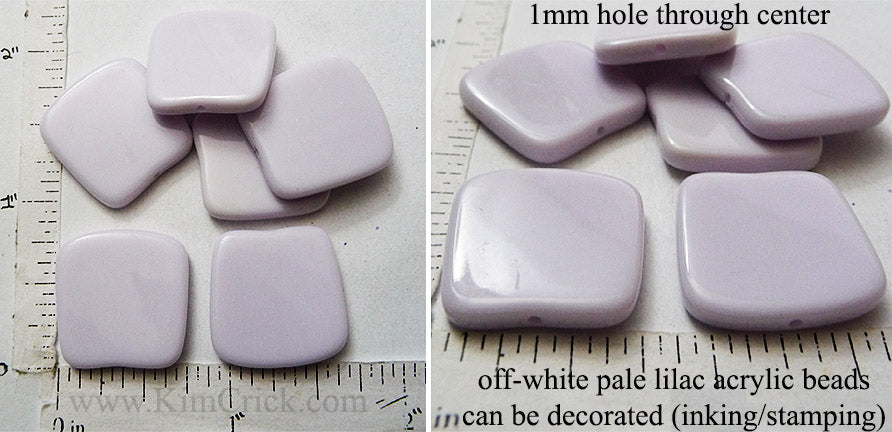 Pale Lilac Acrylic Small Curved Square 20mm x 20mm x 3 Kimberly