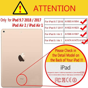 iPad 9.7 2017 2018 360 Rotation Smart Auto Sleep/Wake cover case For iPad Air 1 / Air 2