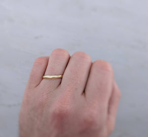 Men's 3mm 14K Yellow Gold Half Round 