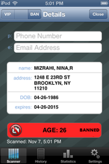 ID scan banned list