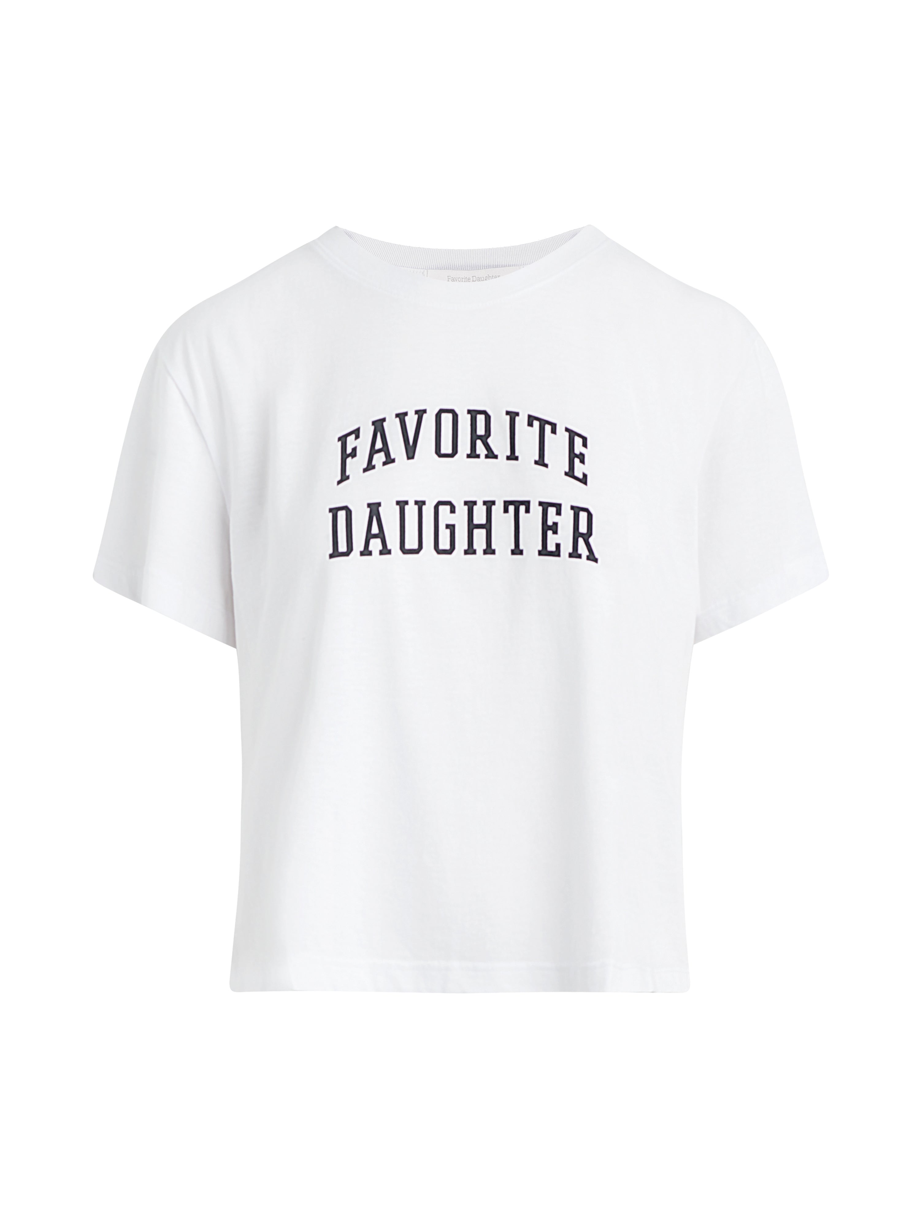 Favorite Daughter Cropped Tee White