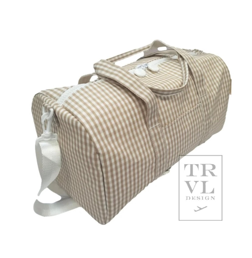 TRVL-Weekender Gingham Khaki