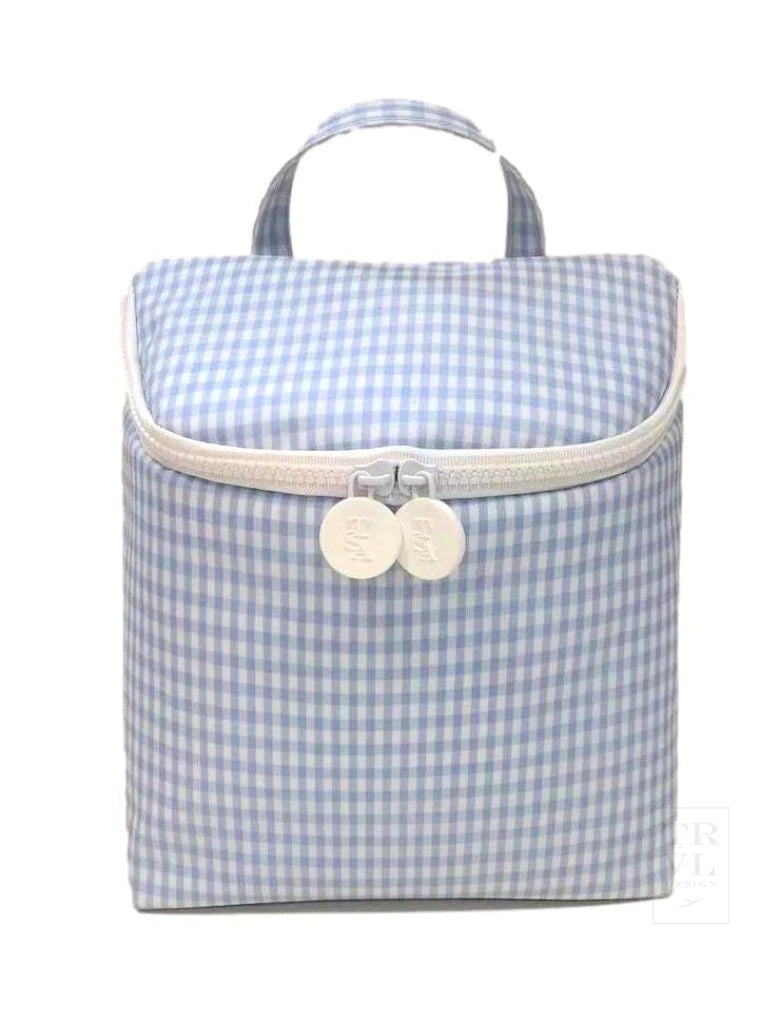TRVL Take Away Insulated Bag- Gingham Mist