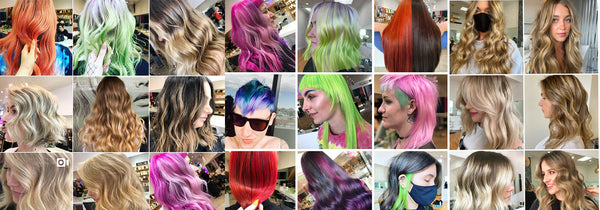 Hair colour collage