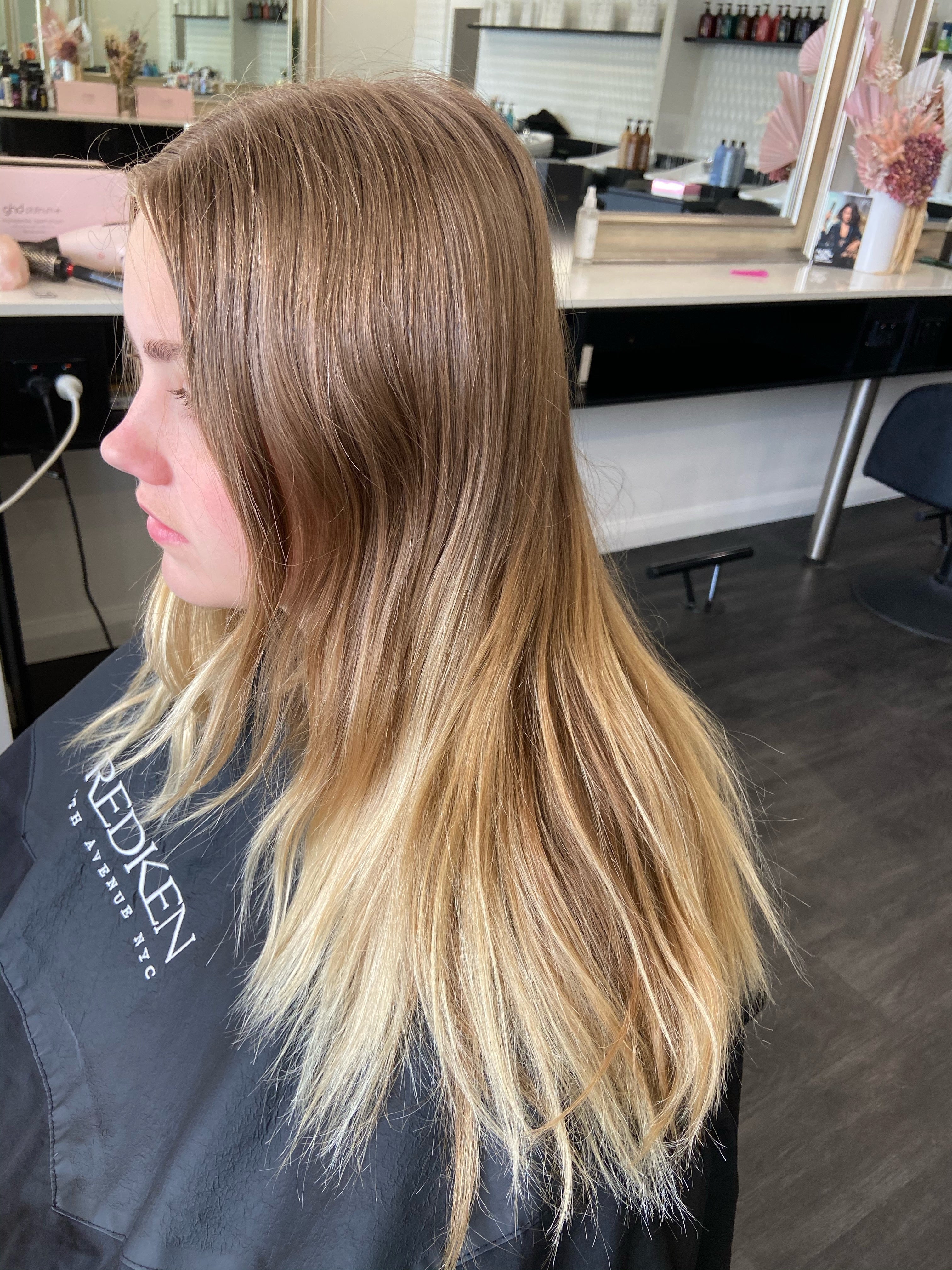 balayage model before photo