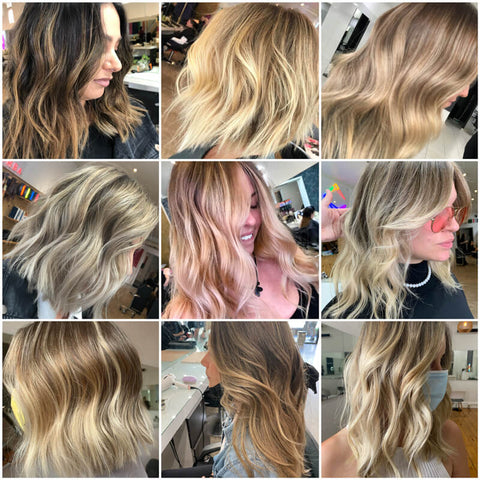 best blonde salon collage