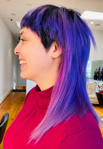 blue and purple bright hair colours