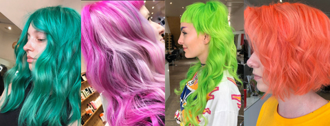 Bright hair looks created at Chumba with Pulp Riot