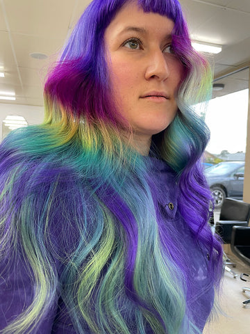rainbow hair colour