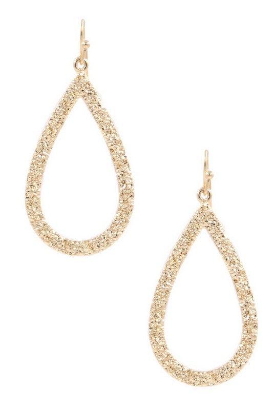 Gypsy LV Beaded Drop Earring White/Gold Teardrop