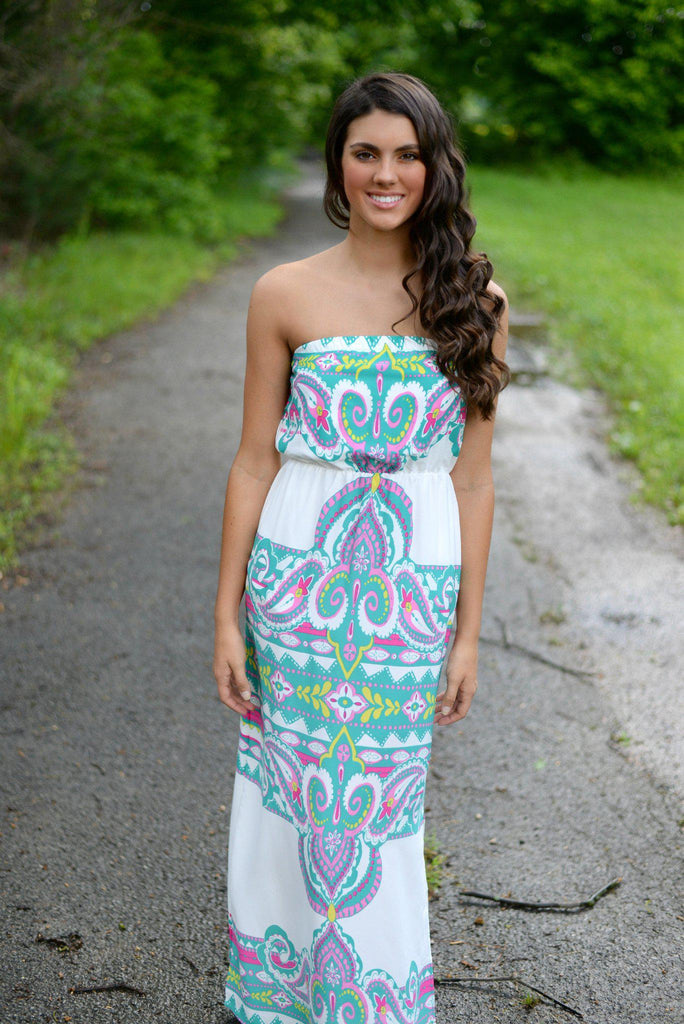 Stealing Kisses Strapless Maxi Dress – The Paisley Rooster Boutique