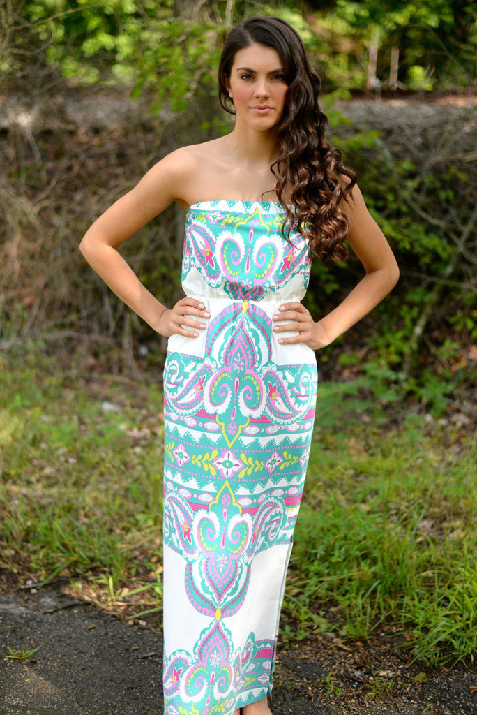 Stealing Kisses Strapless Maxi Dress – The Paisley Rooster Boutique