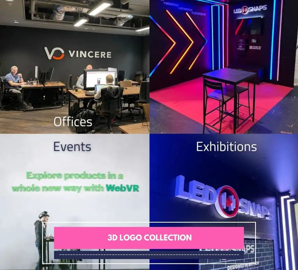 3D Logo Collection for Offices, Events, and Exhibitions – Bold branding that lasts