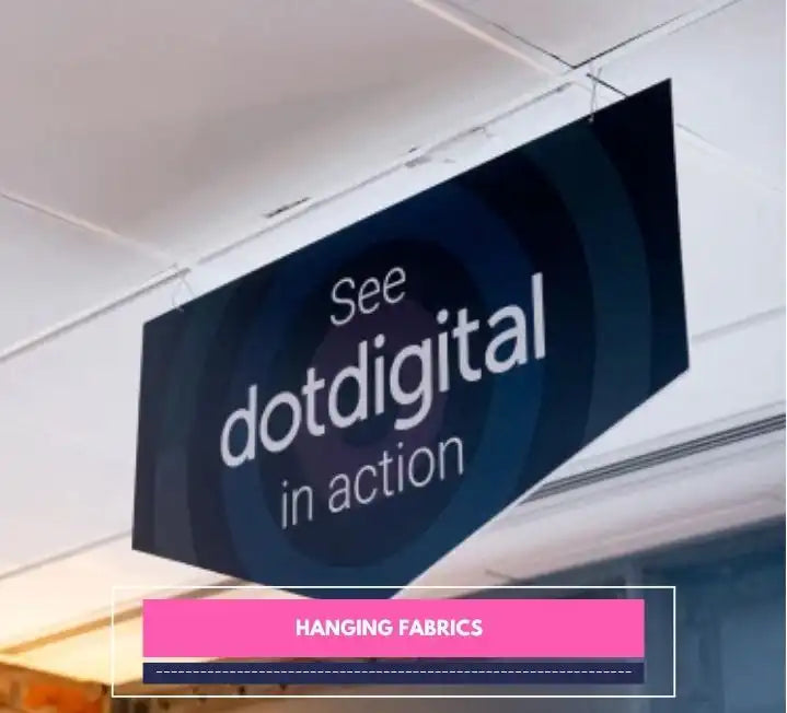 Hanging fabrics dot digital