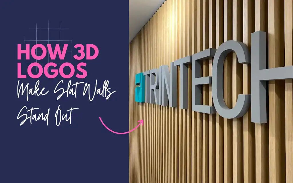 How 3D logos enhance branding on slat walls with depth and visibility