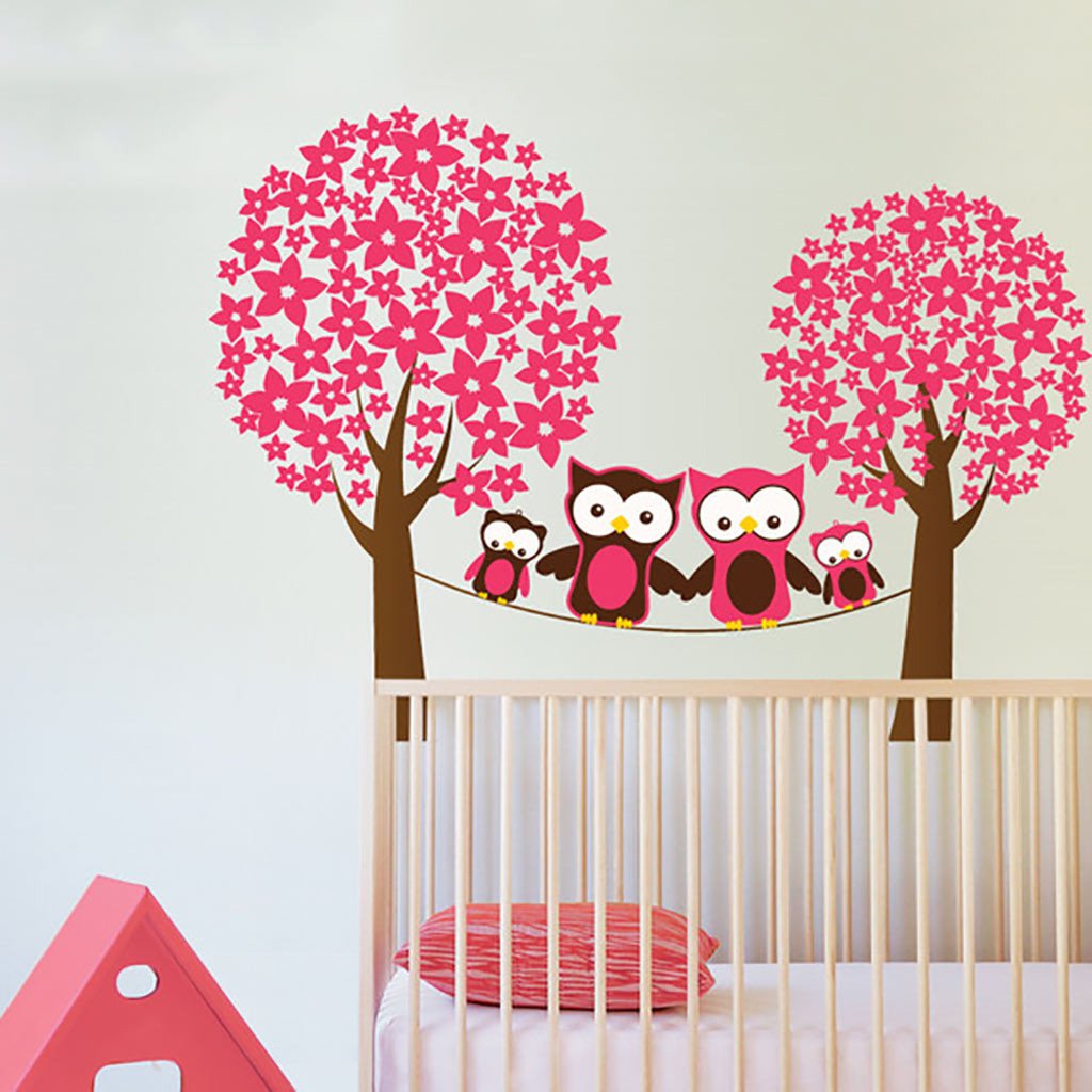 Owl In The Trees Vinyl Wall Sticker