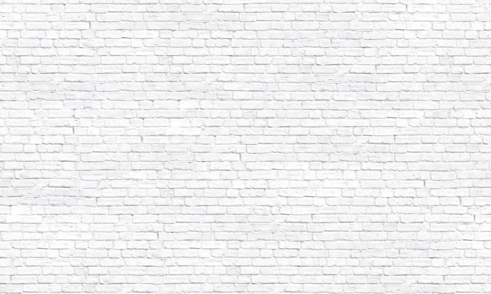 Premium White Brick Wall Mural Laminated Vinyl Impression