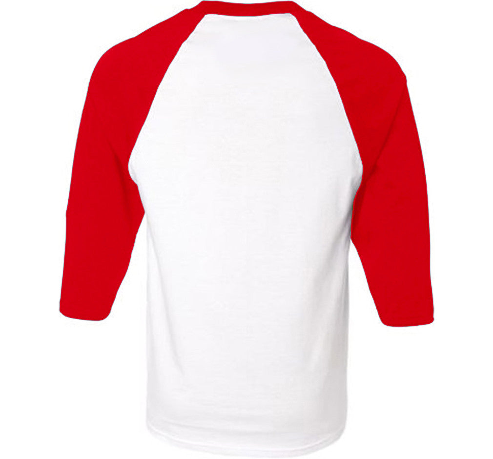 red and white raglan