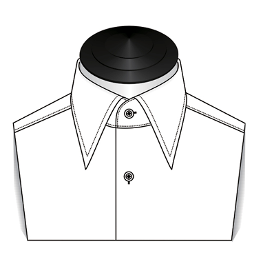 Straight Point Collar Button Up Shirt