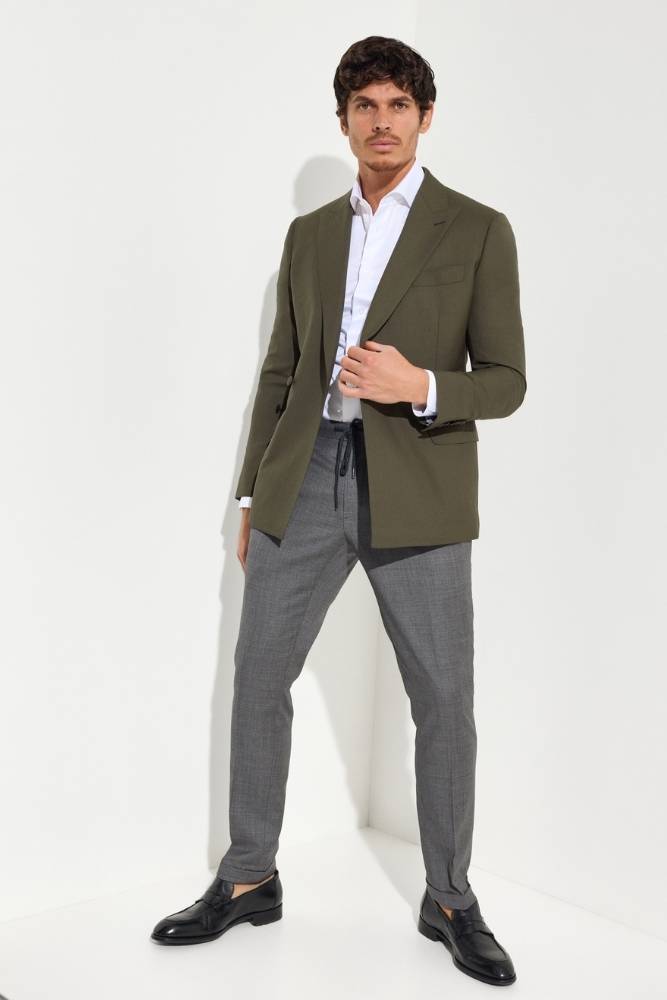 Grey Dress Pants with Green Blazer Outfits For Men (9 ideas & outfits) |  Lookastic