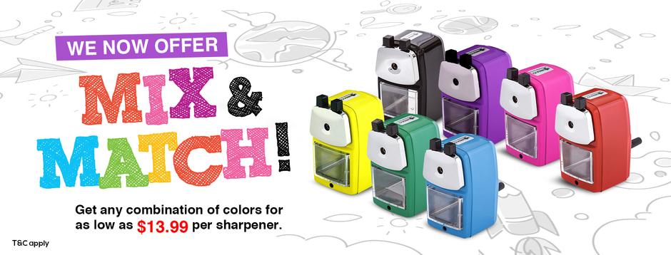 pencil sharpeners - assorted colors